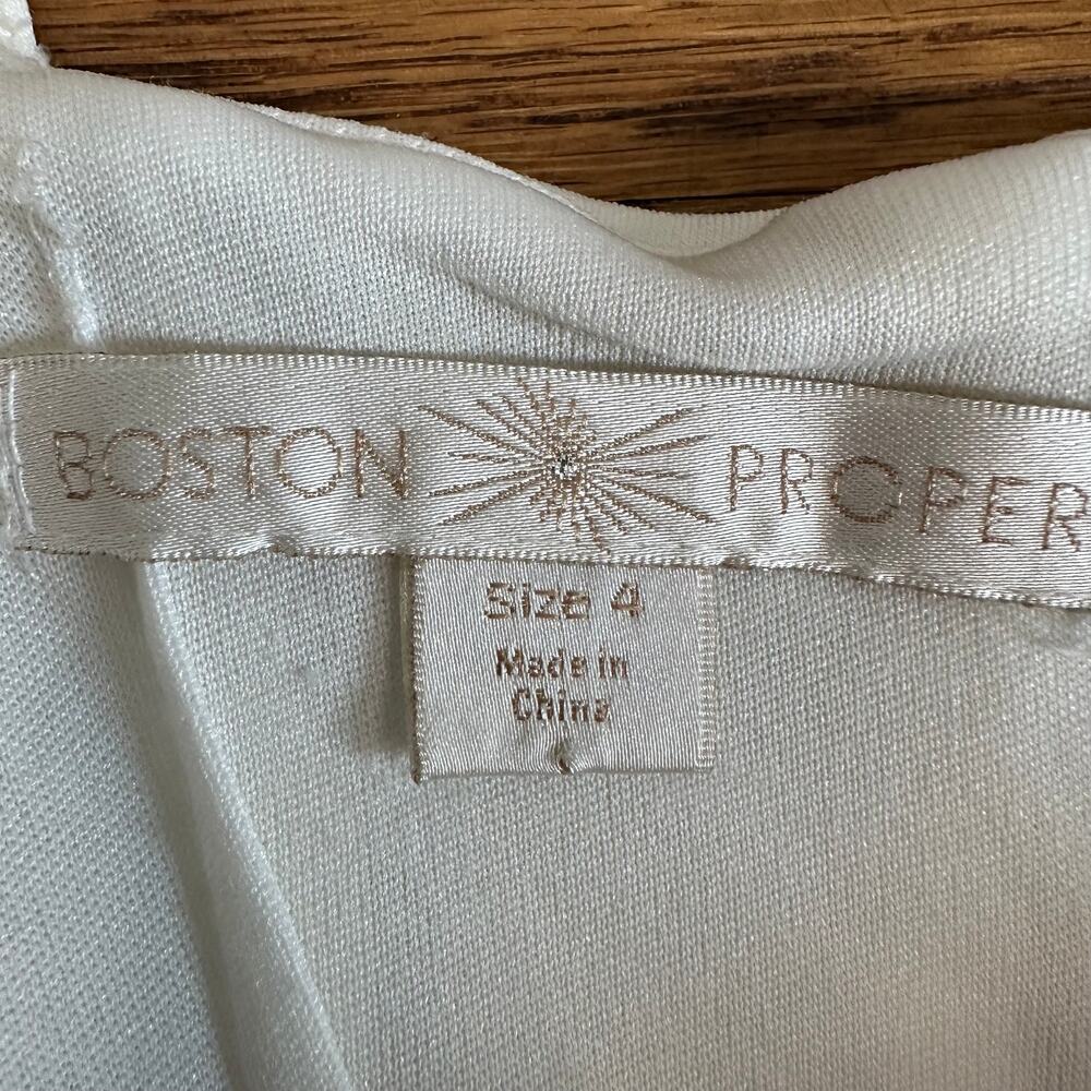 Bosoton Proper White Sweetheart Neckline Sheath Dress - Picture 7 of 7